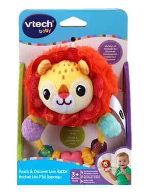 VTech Touch & Discovery Lion Rattle Plush For 3M+ (No battery needed) New in Box